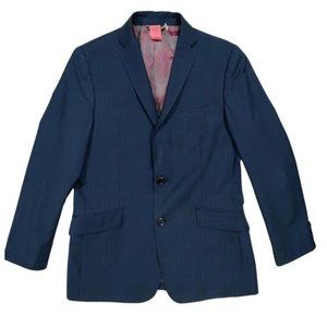 Princeton Long Sleeve Notch Lapel Wool Emporio Blazer Jacket Blue Boys Size 13
